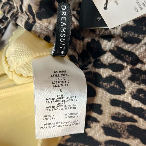 Dreamsuit by Miracle Brands Leopard Print Slimming Flowy Tankini Swim Top 8 NEW! - Picture 6 of 8